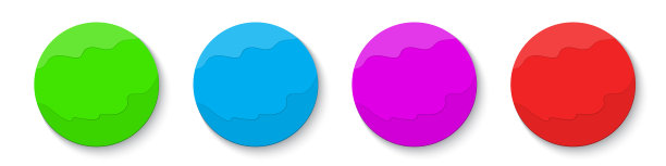 彩色的按钮孤立图片下载