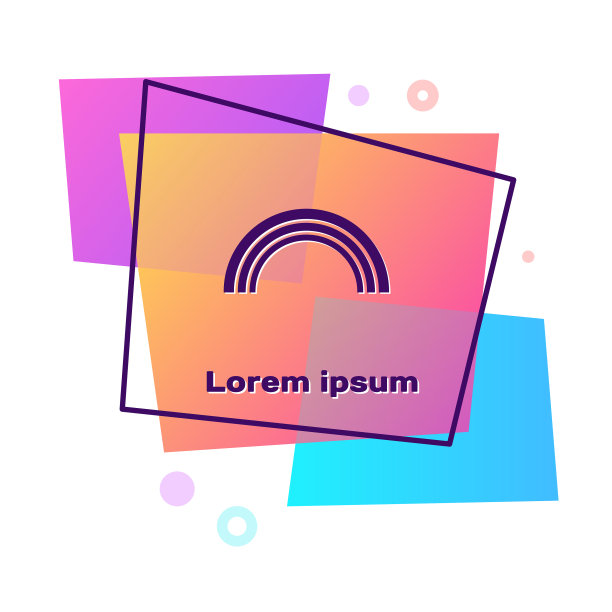 紫色彩虹图标孤立在白色背景图片下载