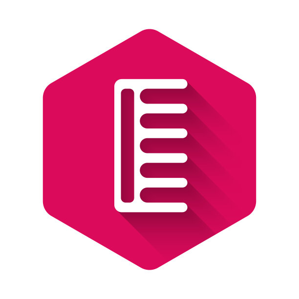 白色发刷图标孤立与长阴影图片下载