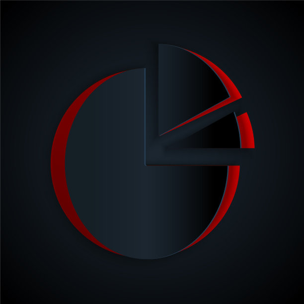 剪纸饼图信息图图标孤立上图片下载