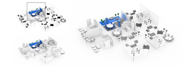 空白展位，空间插画拷贝，原创设计3d效实图图片下载