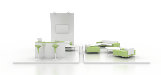 空白展位，空间插画拷贝，原创设计3d效实图图片下载