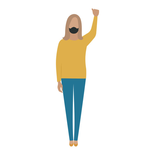 戴口罩的女子图片下载