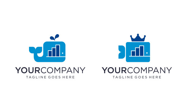 创意鲸的标志业务和金融图片下载