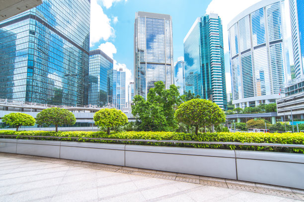 香港的写字楼和城市公园图片下载