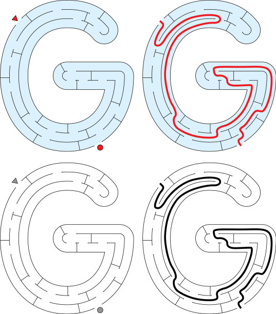 简单的字母迷宫-字母g图片下载