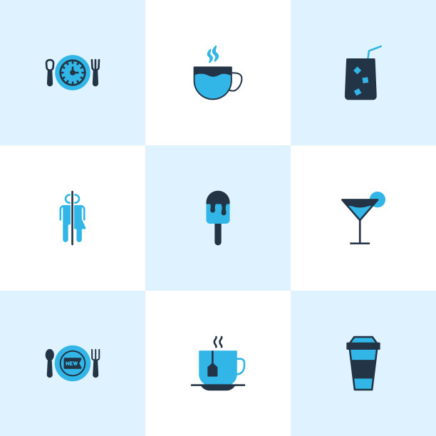 吃图标彩色套装柠檬水wc茶图片下载