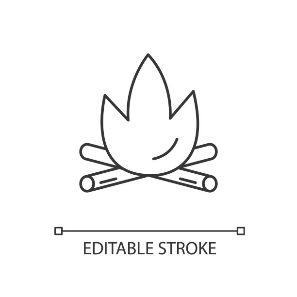 壁炉线性图标图片下载