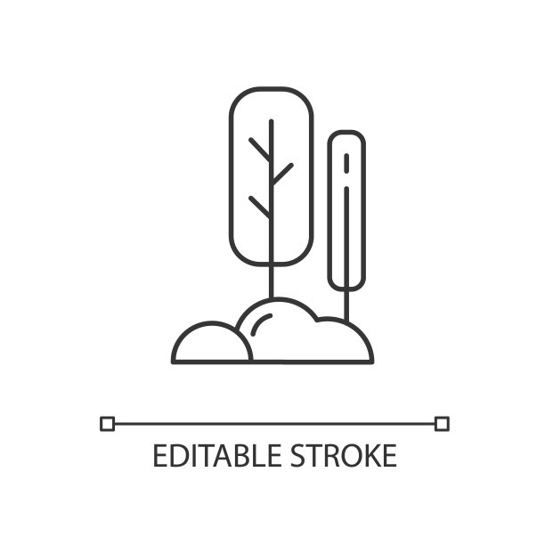 公园线性图标图片下载