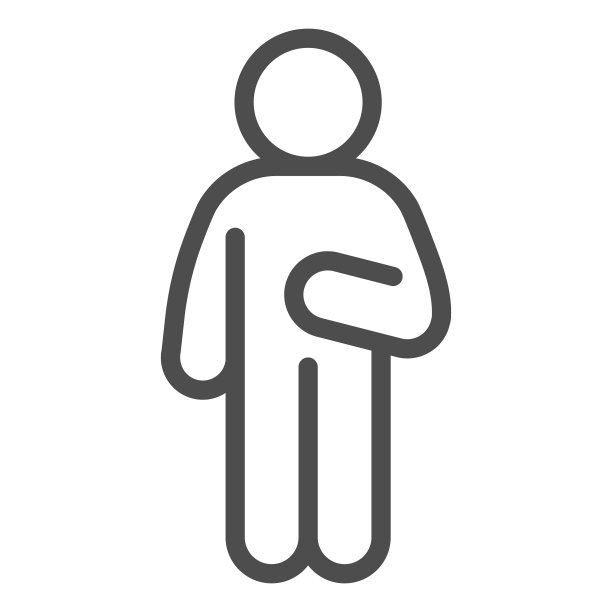 Guy idle line图标男子在前面的姿势与提高图片下载