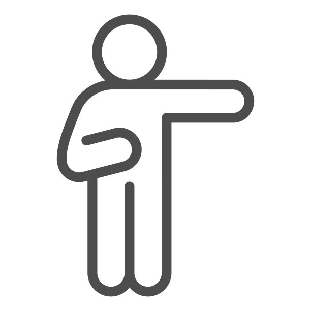 男子用右臂直线示意男子举起一个图片下载