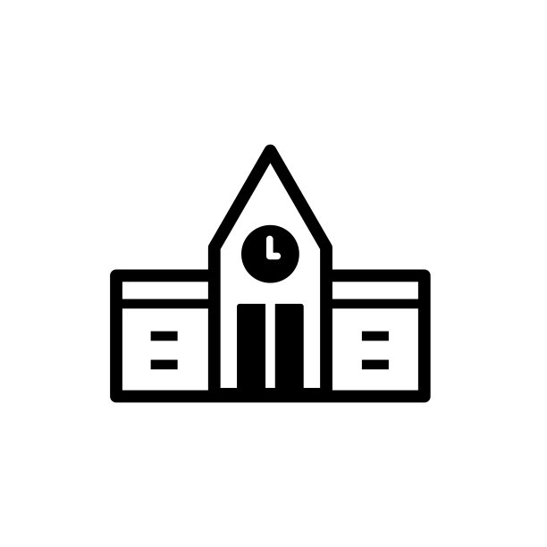 学校建筑图标设计矢量模板图片下载