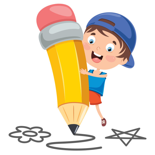 学生玩铅笔图片下载