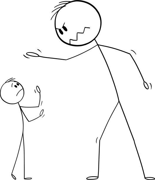 卡通人物大吼小个子或老板图片下载