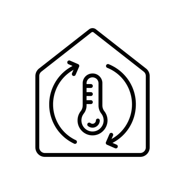 智能家居气候控制线性Logo图片下载