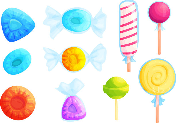 五彩糖果套装图片下载