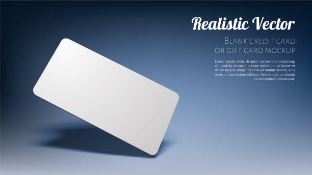 空白的信用礼物或名片模型图片下载