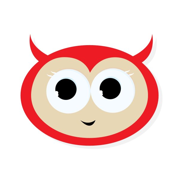 红色滑稽可笑的魔鬼或撒旦。向量图片下载