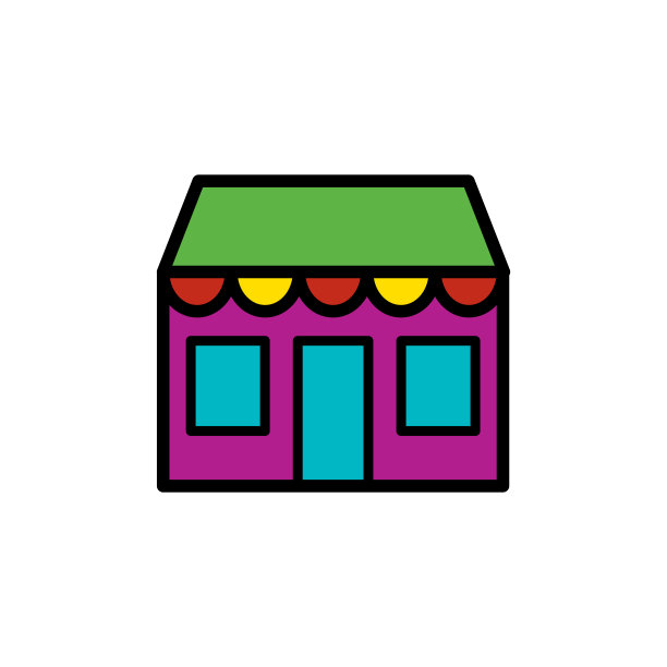 商店图标设计矢量模板图片下载