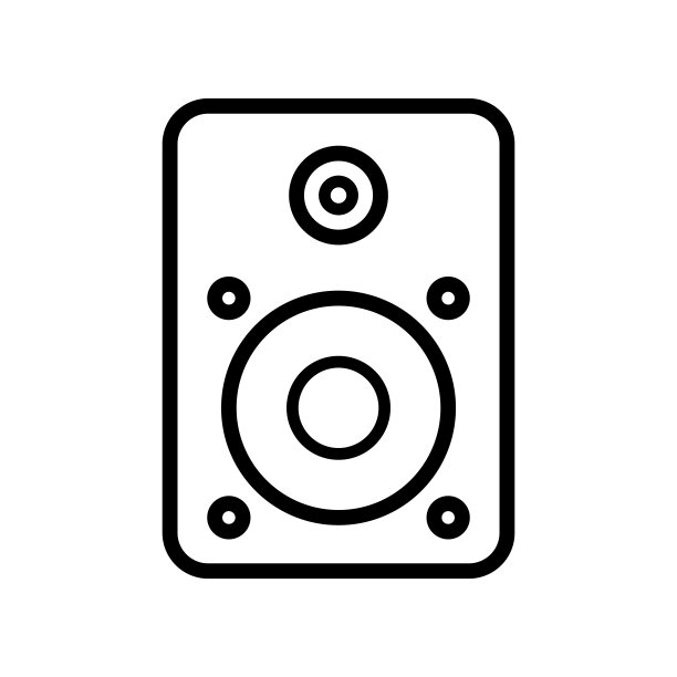 扬声器图标设计矢量模板图片下载