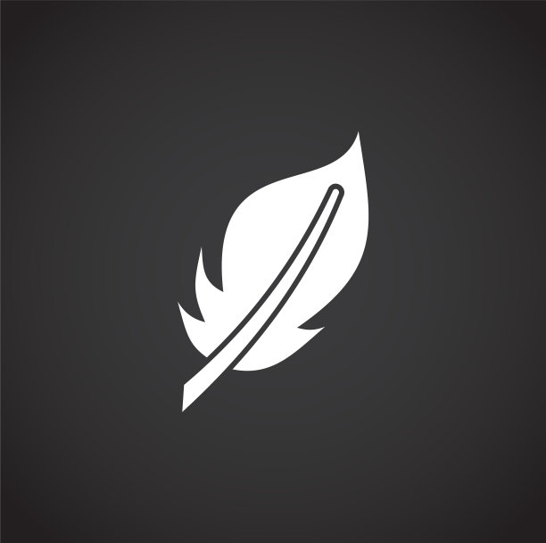 羽毛图标的背景图形和web图片下载