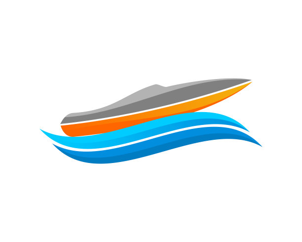 海滩海浪和快艇图片下载