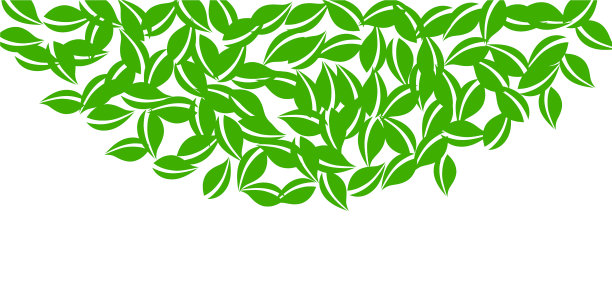 飘落的绿叶，清新的茶叶，整齐的叶子飞舞图片下载