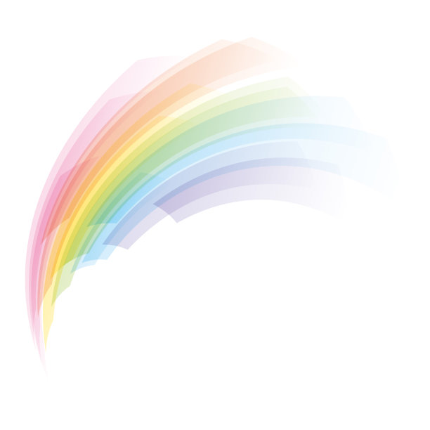 彩虹曲线，抽象背景插图图片下载