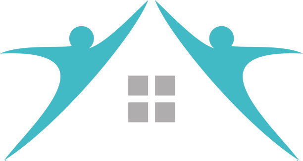 Rowith两个人形标识模板设计图片下载