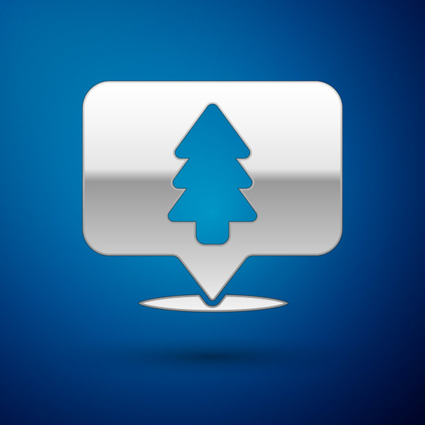 地图图标上的银色位置森林图片下载