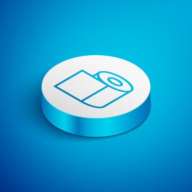 等距线厕纸卷图标隔离上图片下载