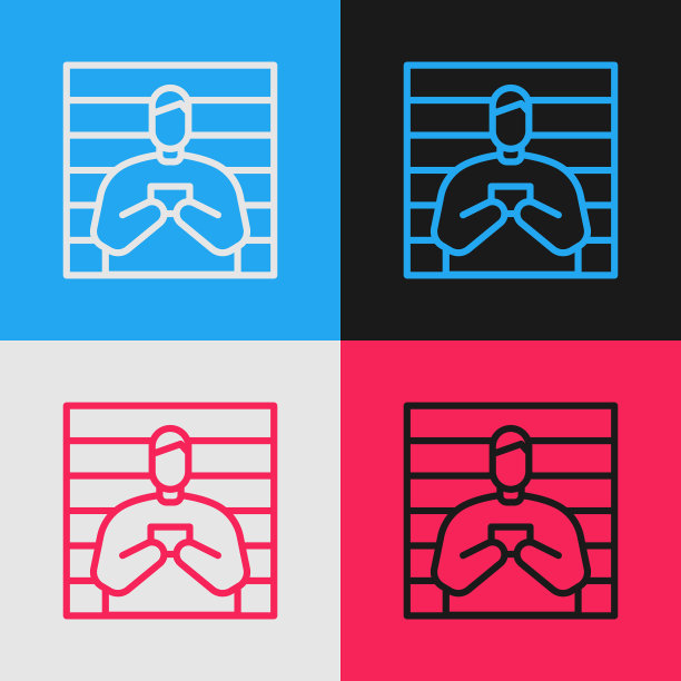 波普艺术线嫌疑人犯罪偶像孤立图片下载