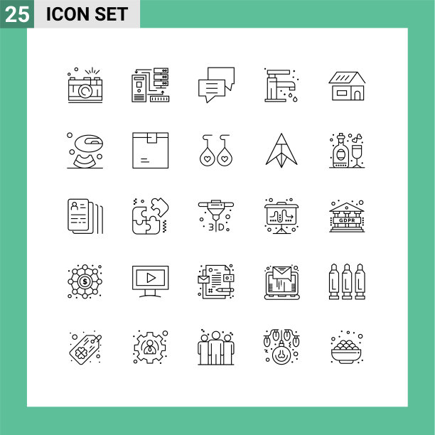 为水槽浴室设置25条商业线包图片下载