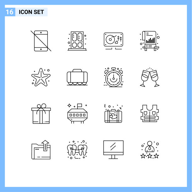 16大纲概念的网站，移动和应用程序图片下载