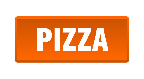 披萨按钮披萨正方形橙色按钮图片下载