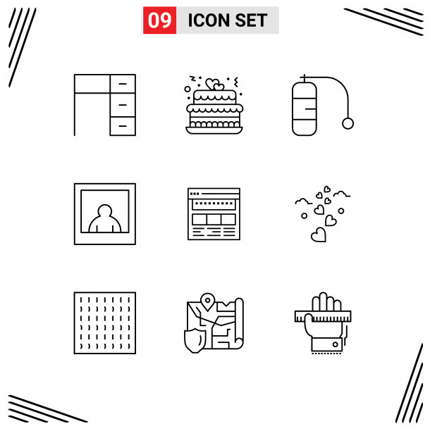 为企业浏览器设置网格上的9个大纲图片下载