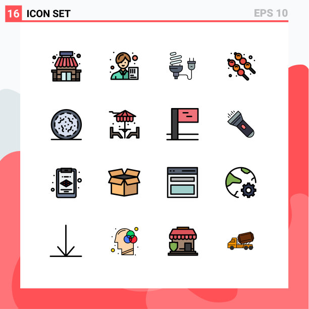 在网格上设置16条平面颜色填充线图片下载