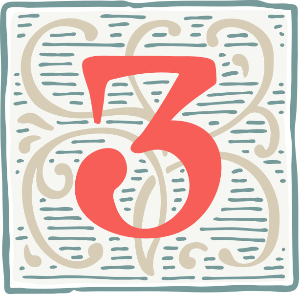 文艺复兴的第三个标志和线条图案图片下载