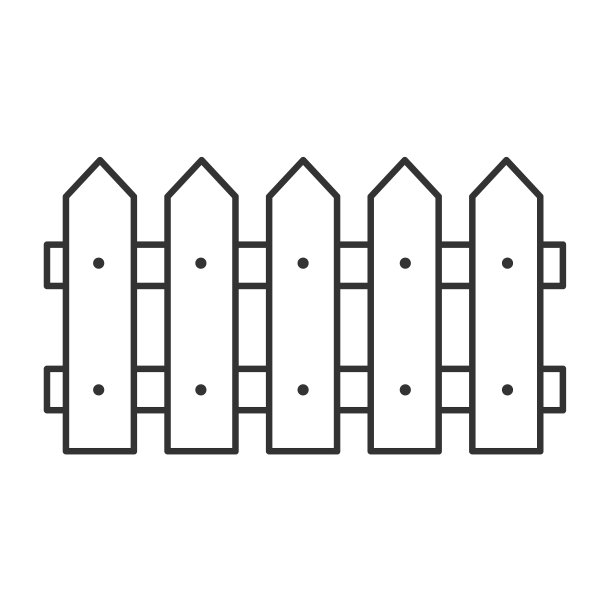 黑色栅栏线图标。图片下载