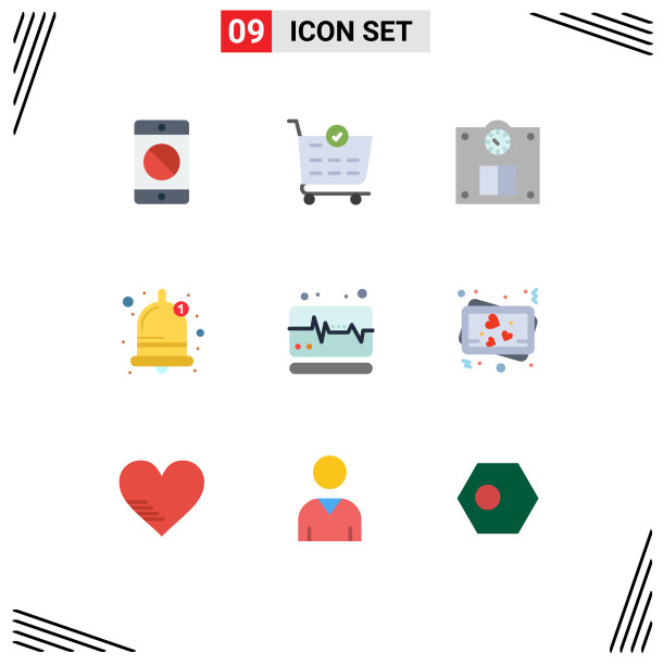 现代set 9 flat colors象形爱图片下载