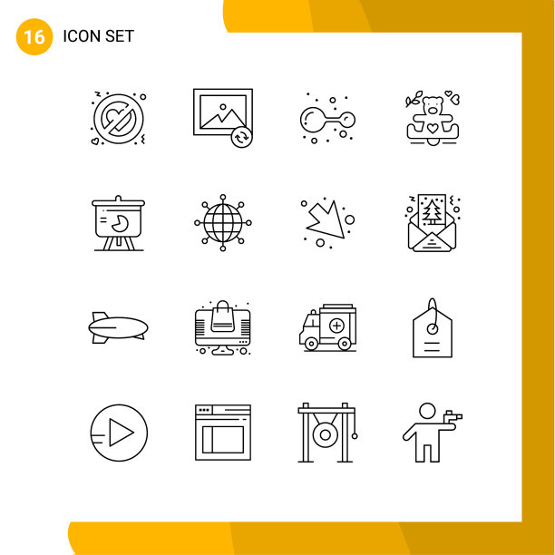 16 .用户界面轮廓包现代标识图片下载