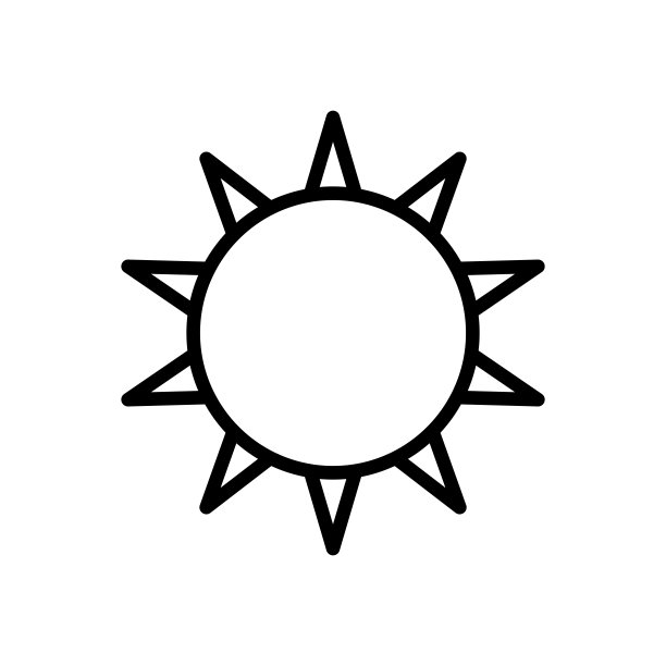 阳光图标设计矢量模板图片下载