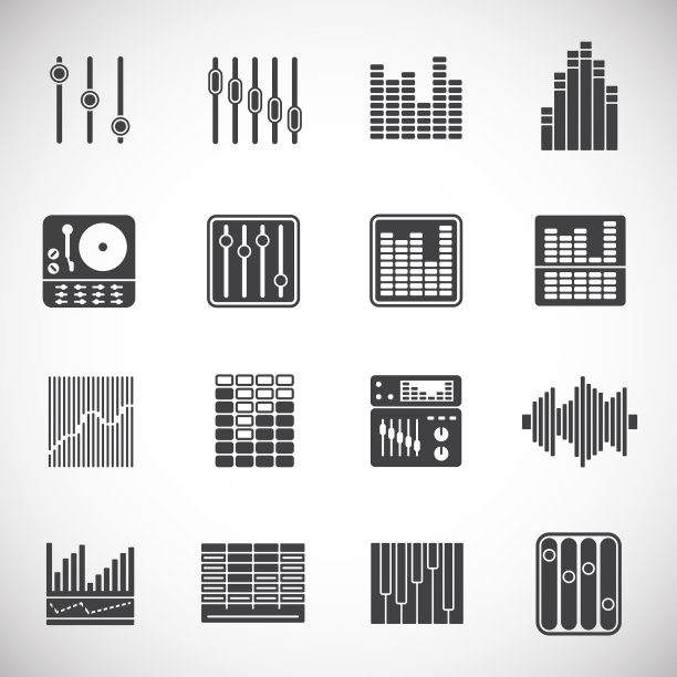 均衡器相关图标的背景图形图片下载