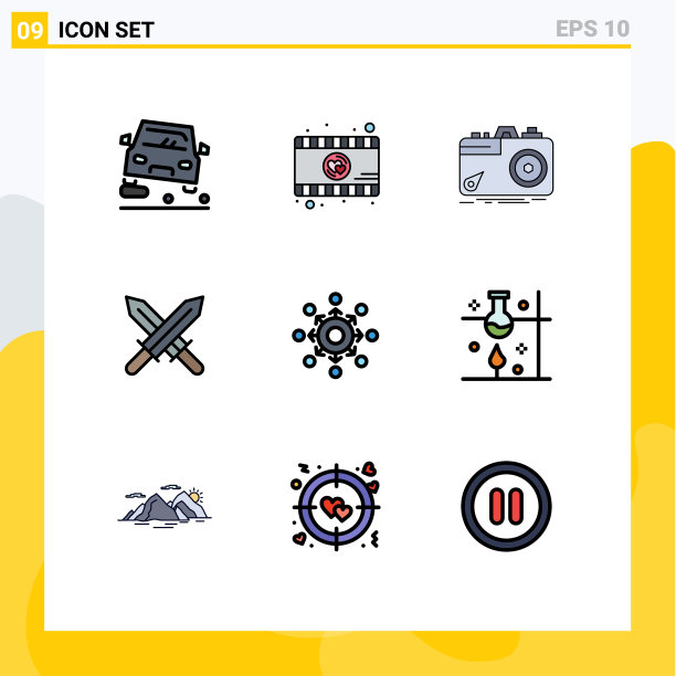 包9的创意填充线平色图片下载