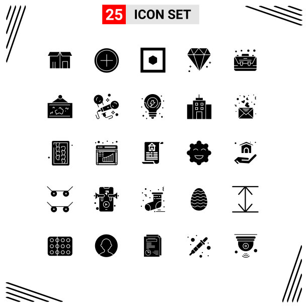 象形文字设置了25个简单的立体字形图片下载