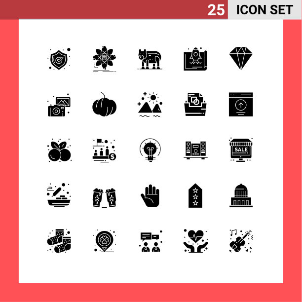 设置25个商业实体雕文包图片下载