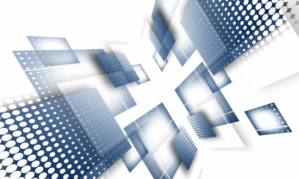 抽象蓝色方块设计背景图片下载