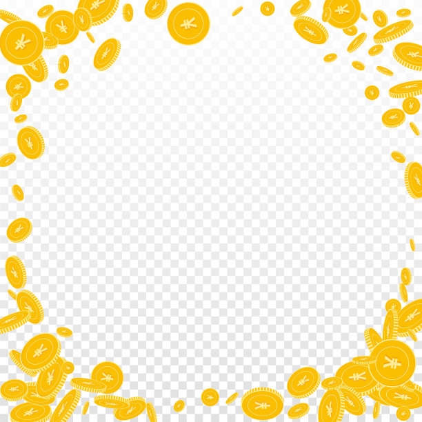 人民币硬币散落乱落图片下载