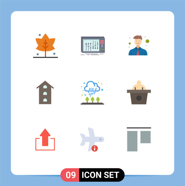 9种适用于网络和移动的通用平面颜色图片下载