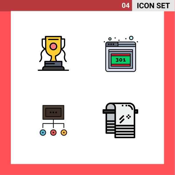 组4现代填充线平面颜色设置图片下载